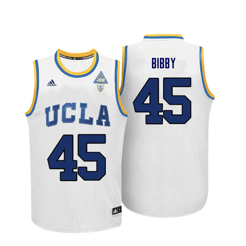 Men UCLA Bruins #45 Henry Bibby College Basketball Jerseys-White - Click Image to Close
